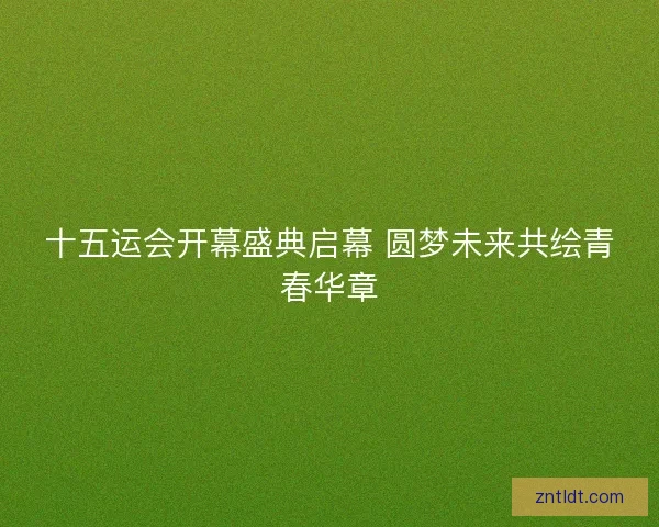 十五运会开幕盛典启幕 圆梦未来共绘青春华章